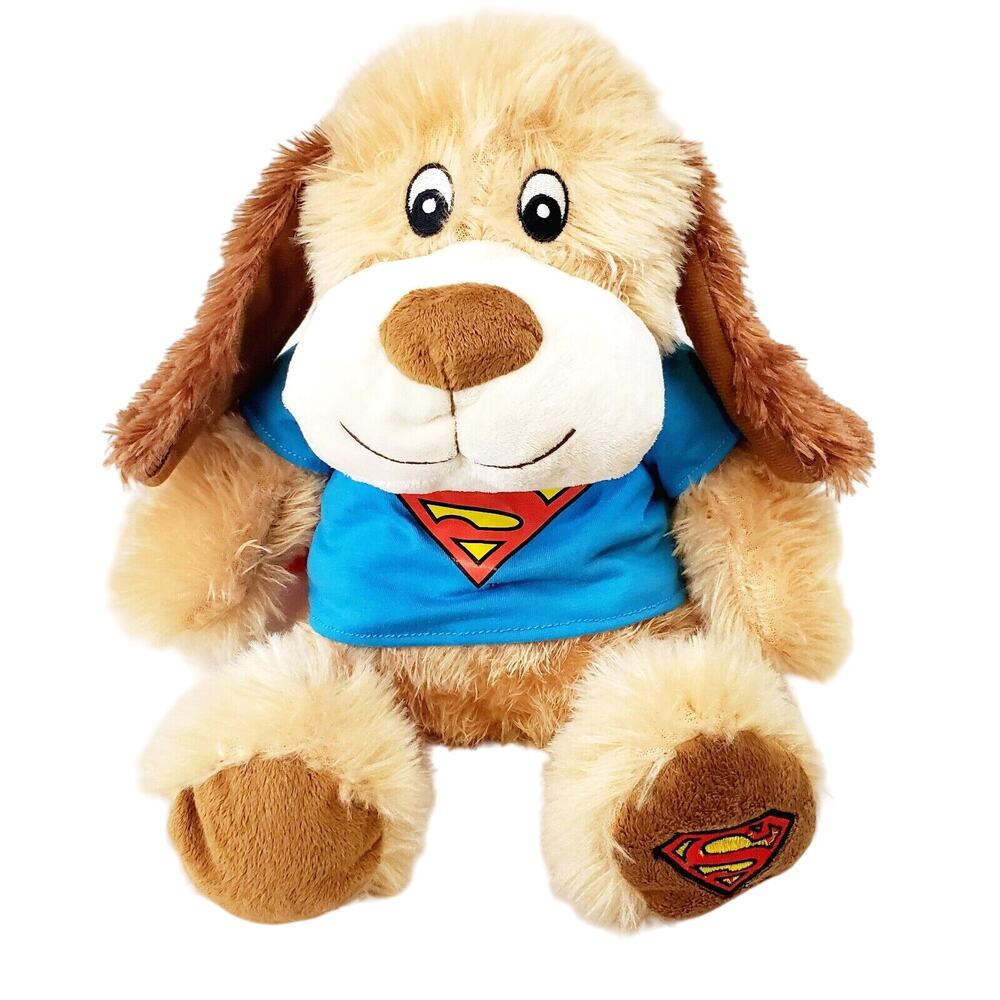 Warner Brothers Superman Dog Plush Kids Unisex Brown Stuffed Animal Puppy Cape